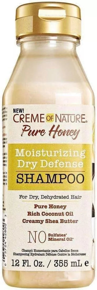 Creme of Nature-Pure Honey- Moisturizing Dry Defense Shampoo 120z/355ml