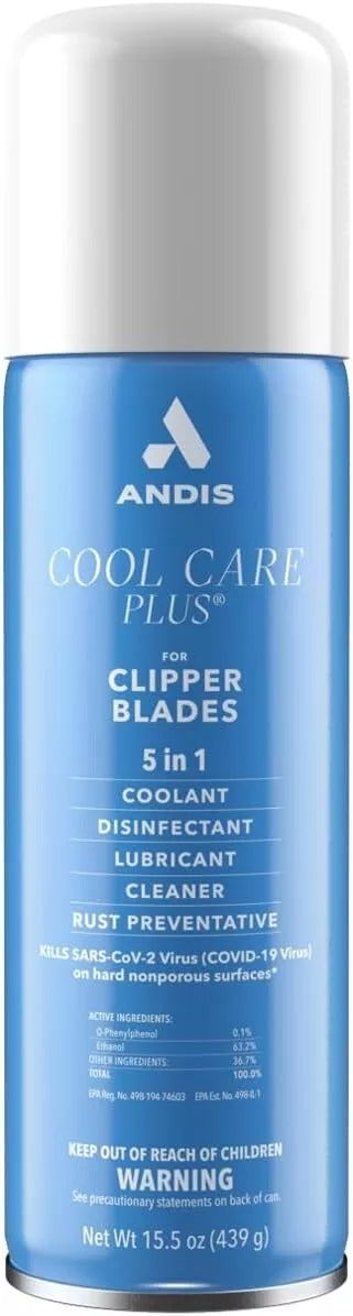 Andis Cool Care Plus Cleaner Spray For Clipper Blades Trimmer 5 In 1 15.5oz/439g