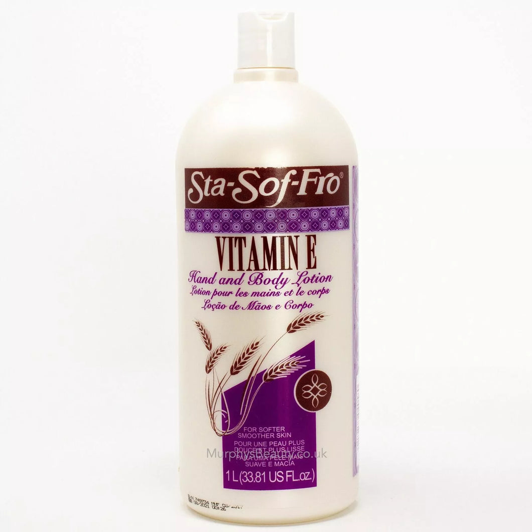 Sta-sof-fro | Vitamin E| Hand and Body Lotion 33.81oz/1L