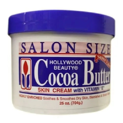 Hollywood Beauty Cocoa Butter Skin Cream Vitamin E Soothe Smooth skin 25oz and 10.5oz